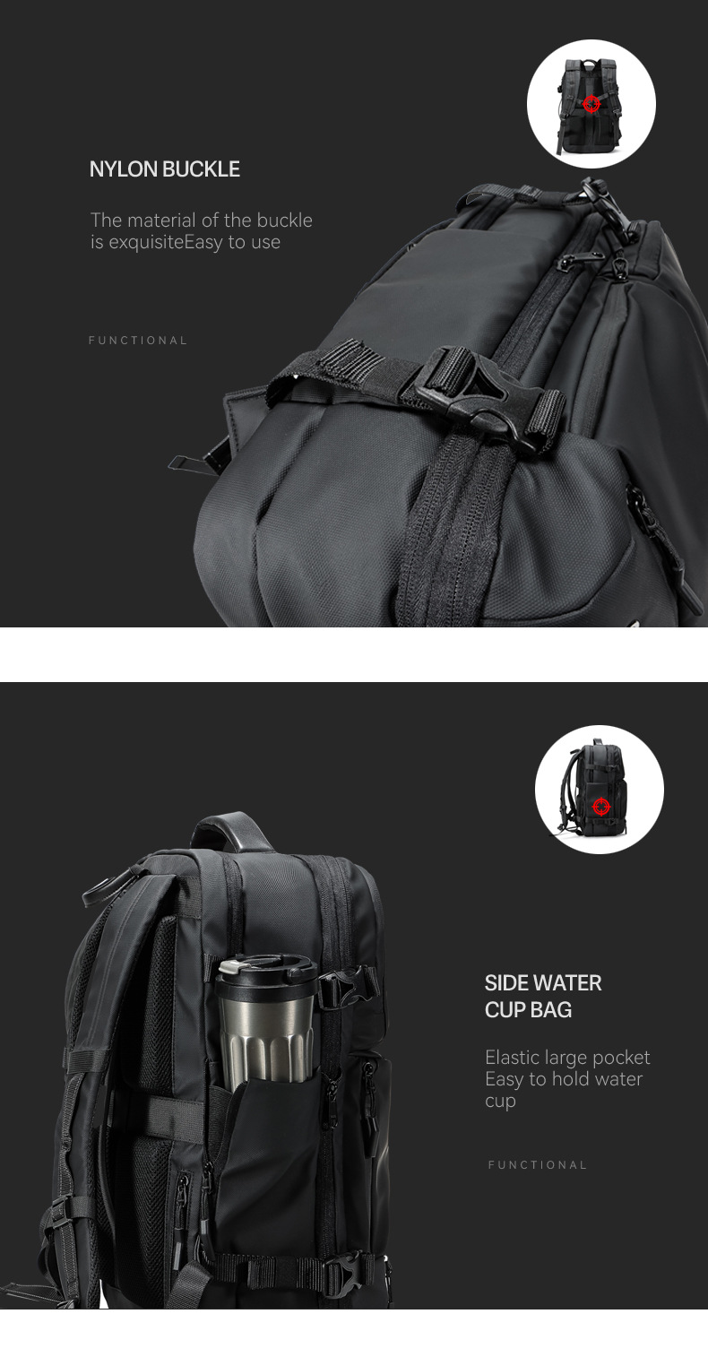 Men Vacuum Compression Multifunctional Laptop & Travel Bag - Image 7