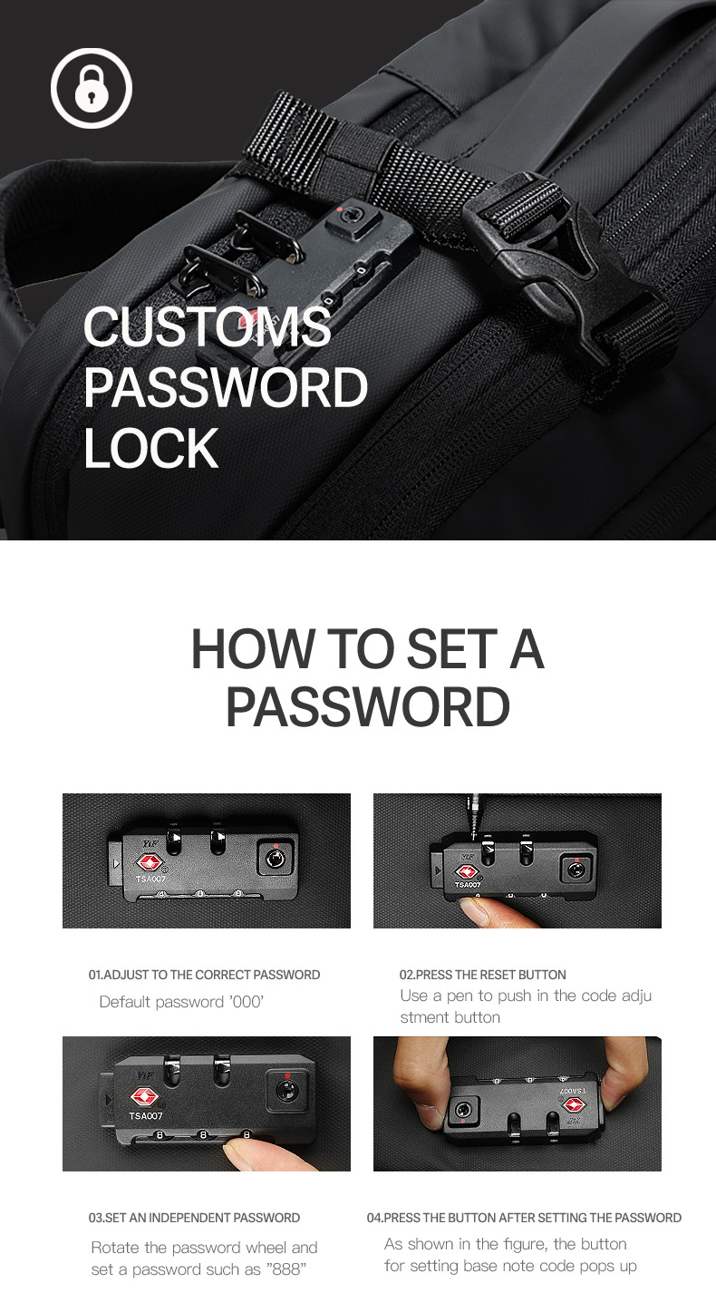 Men Vacuum Compression Multifunctional Laptop & Travel Bag - Image 12