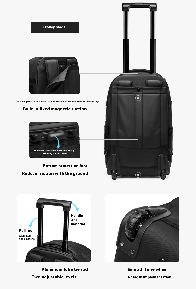 Vacuum Expandable Trolley Backpack Large Capacity Scalable Business Trip - Image 15