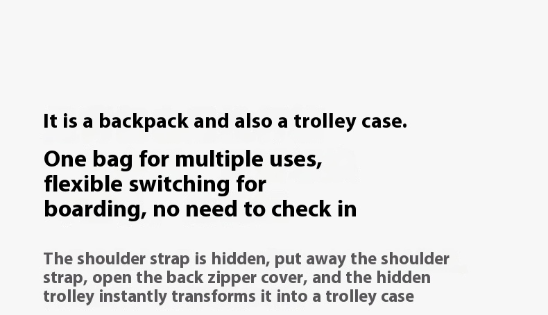 Vacuum Expandable Trolley Backpack Large Capacity Scalable Business Trip - Image 16