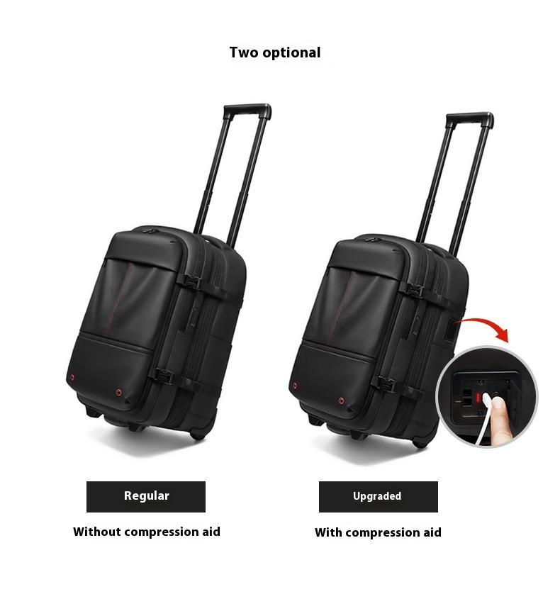 Vacuum Expandable Trolley Backpack Large Capacity Scalable Business Trip - Image 21