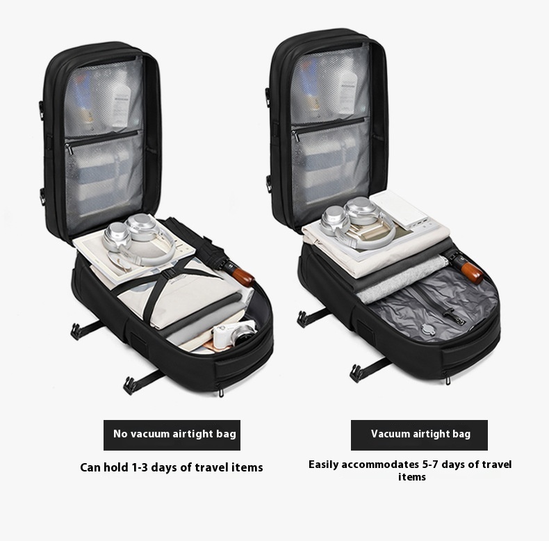 Vacuum Expandable Trolley Backpack Large Capacity Scalable Business Trip - Image 22