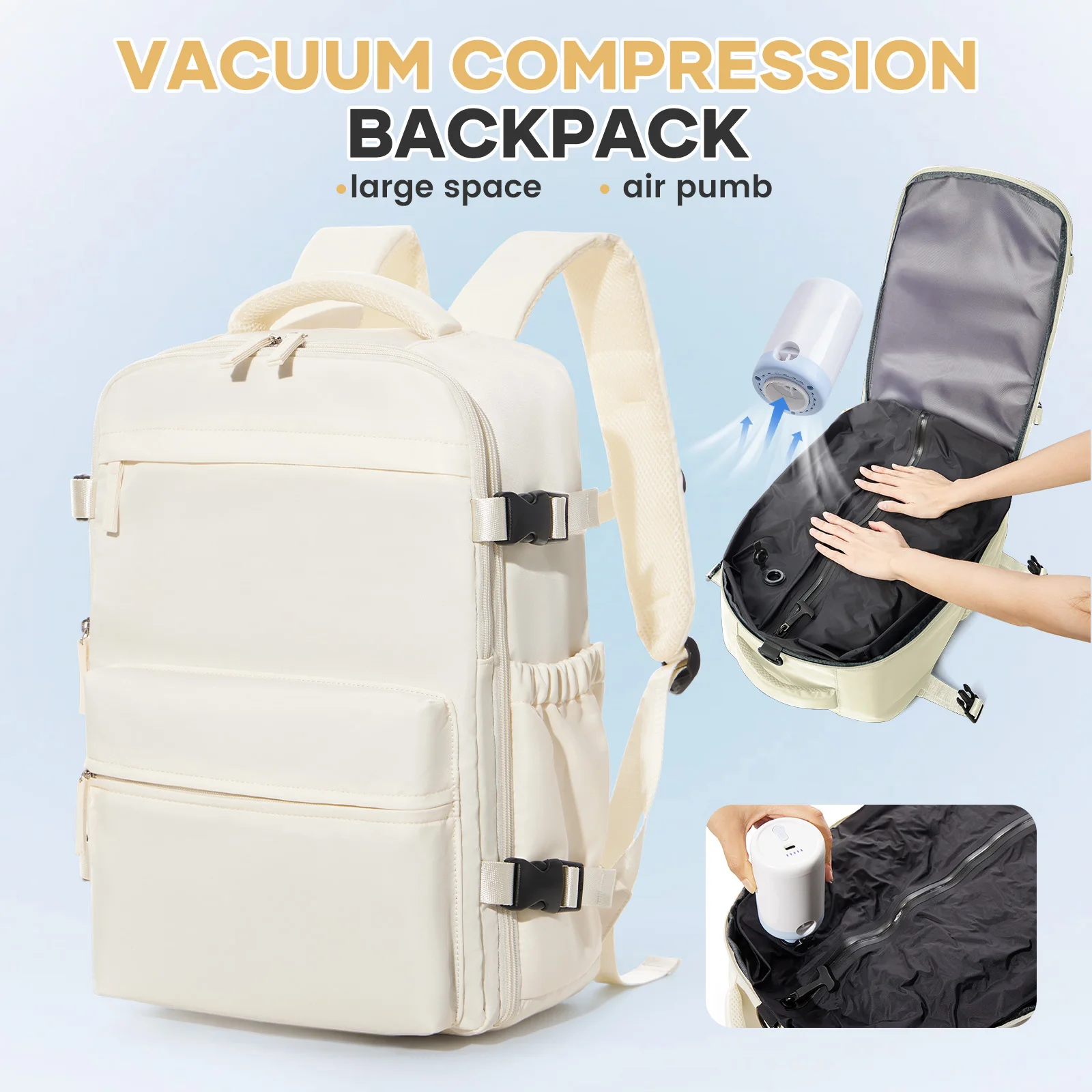 Unisex Travel Cabin Airplane Compressin Backpack